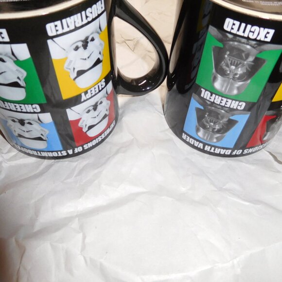 set of 2 star wars expression 14 oz coffee mugs darth vader storm trooper - Picture 10 of 16